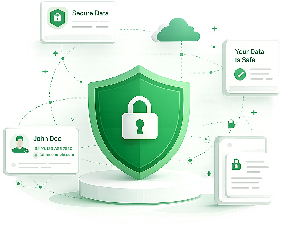 SaralChat Privacy and Data Security Protection Illustration